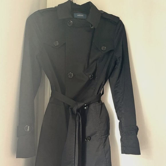 Black Mexx Trench coat, xs - Picture 1 of 6